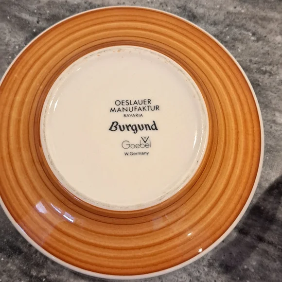 Vtg Goebel Country Burgund Individual Salad Bowl Set of 4 - Picture 4 of 4